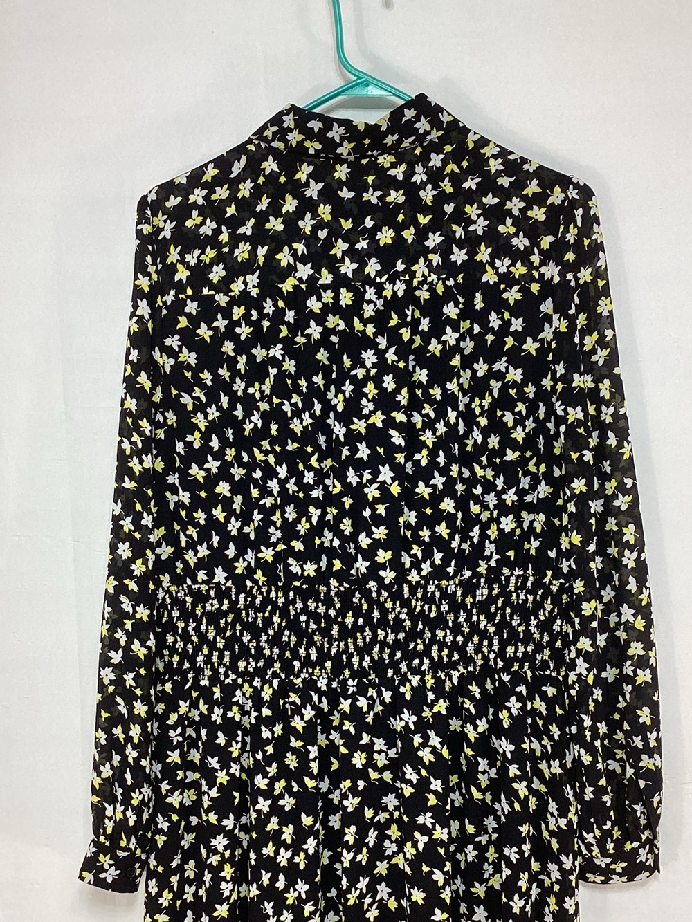 MICHAEL Michael Kors Large Black Dress with Yellow and White Floral Print - Picture 5 of 11